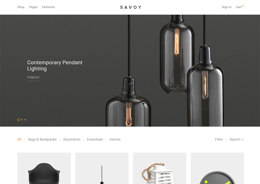 tema e-niaga ramah seluler savoy