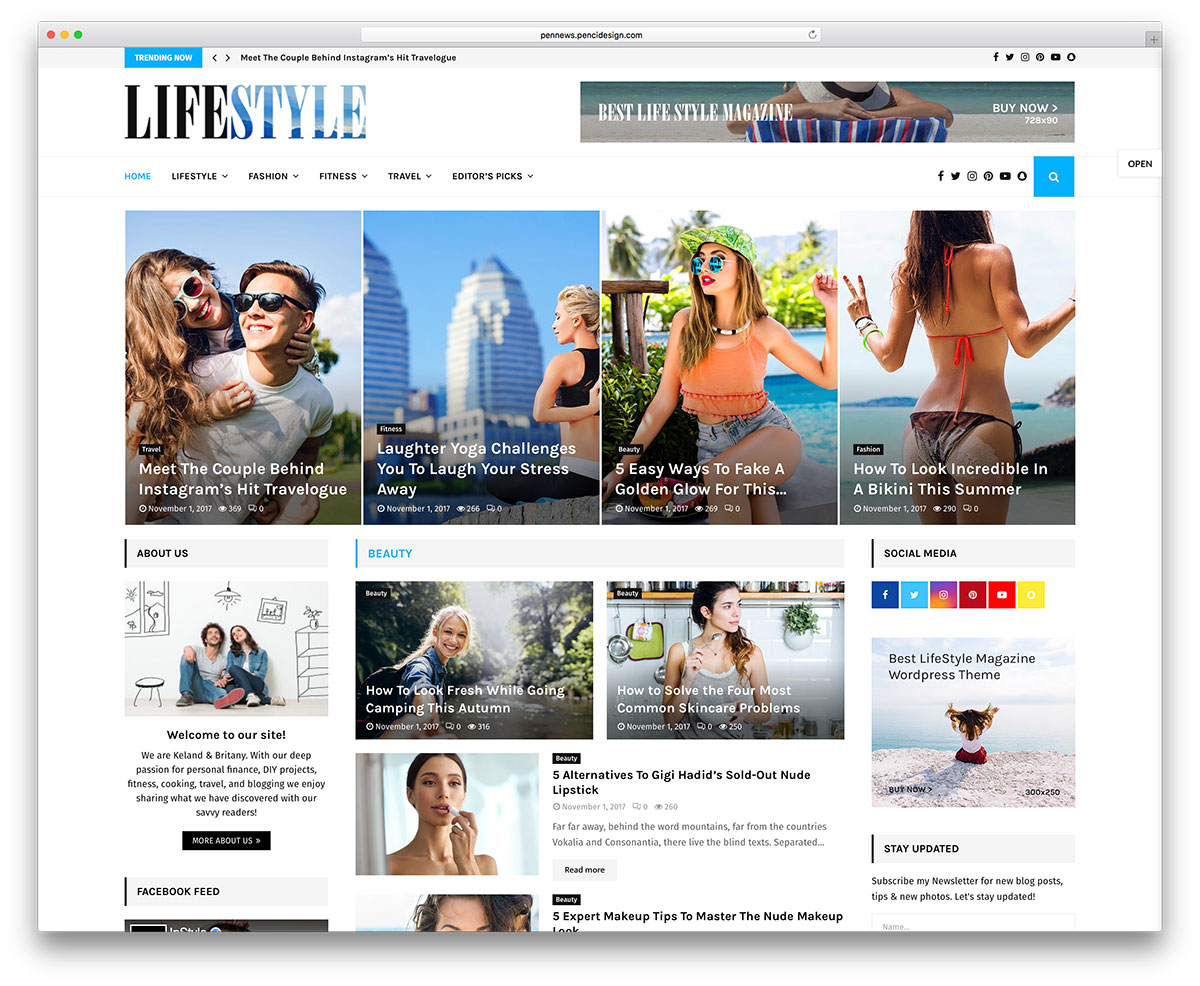 gaya hidup tema WordPress