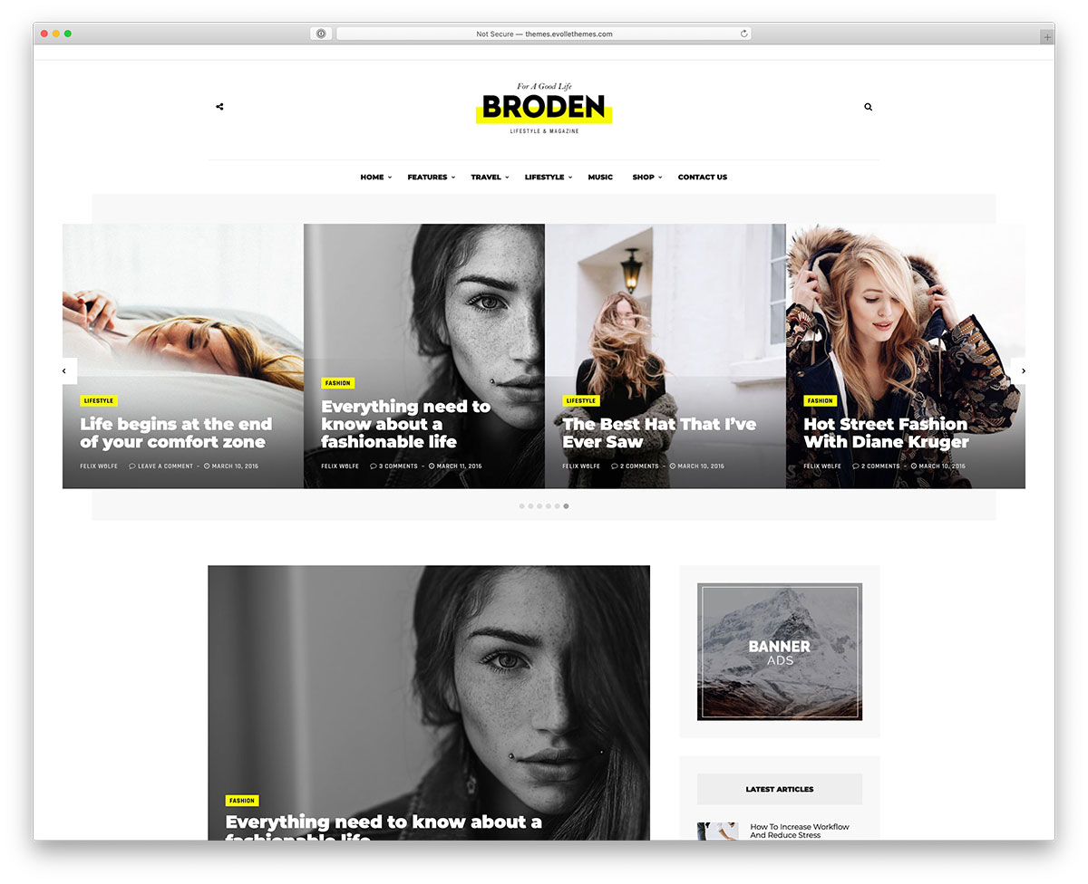 gaya hidup tema WordPress