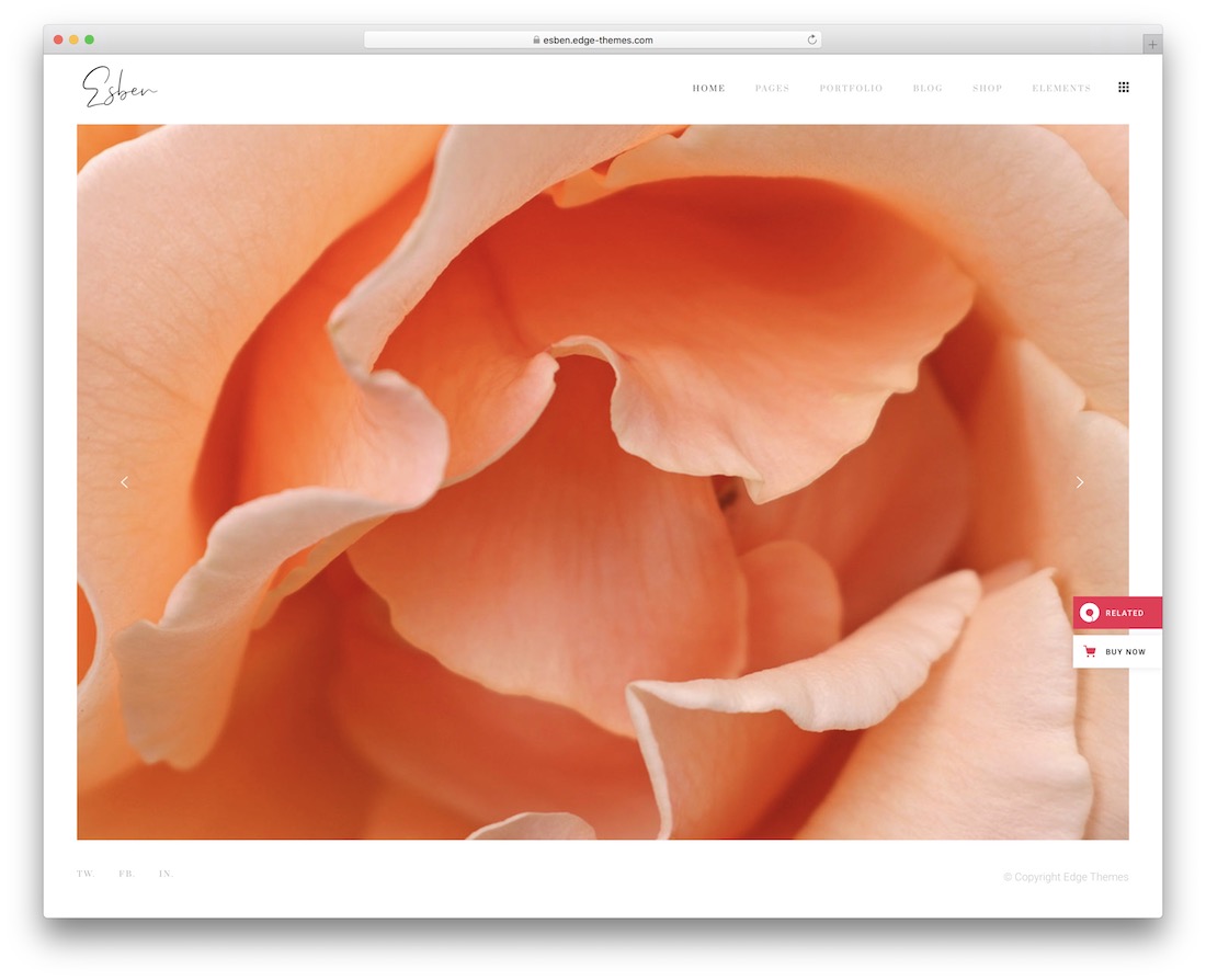 tema wordpress feminin esben