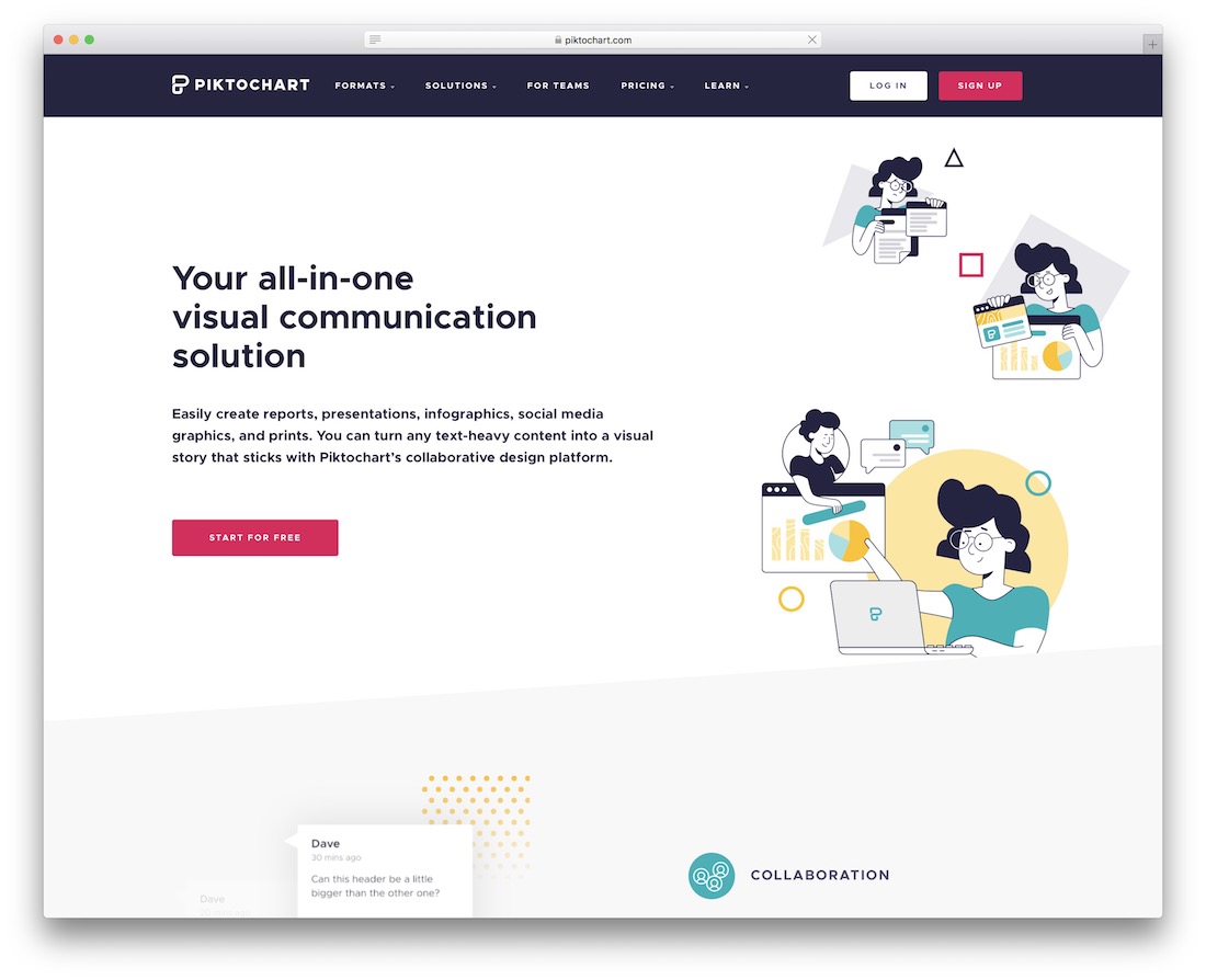 pembuat grafik media sosial piktochart