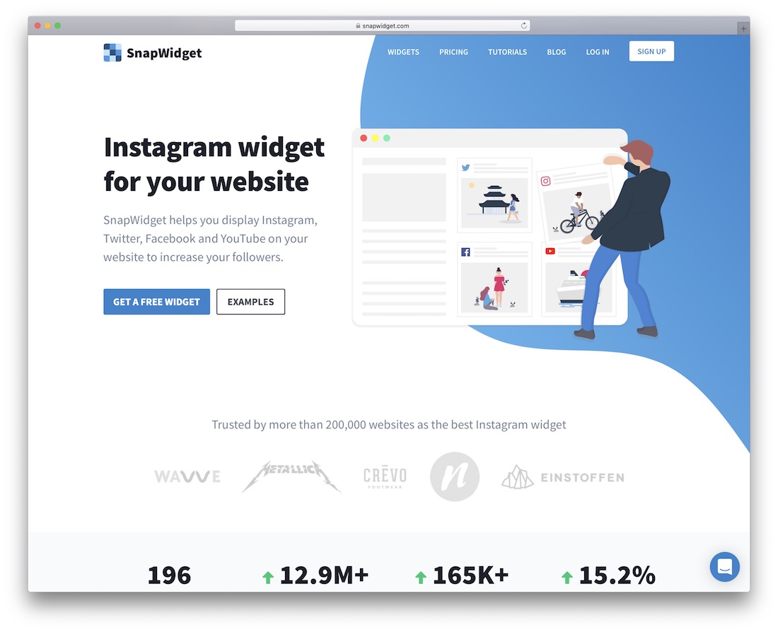 widget pertunangan instagram snapwidget