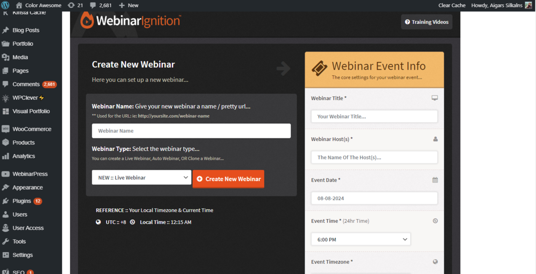 Pengaturan Pengapian Webinar