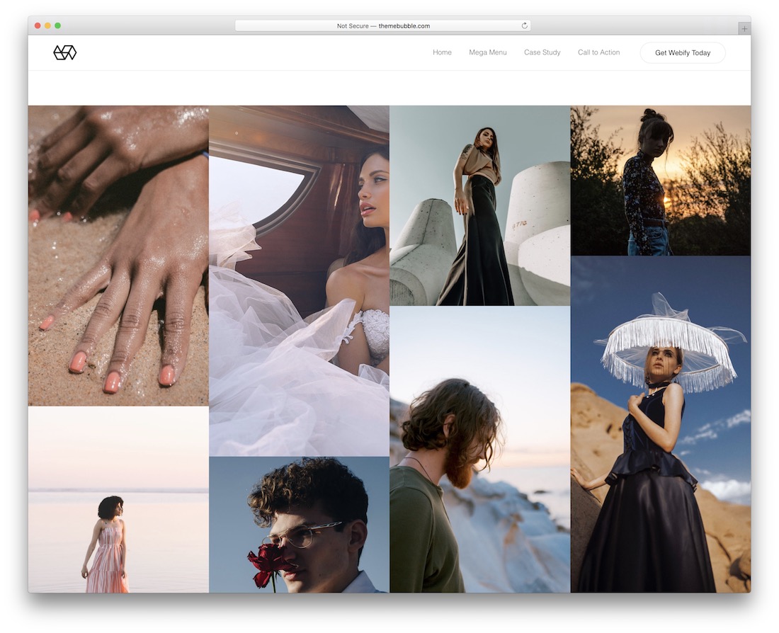 webify masonry grid tema wordpress