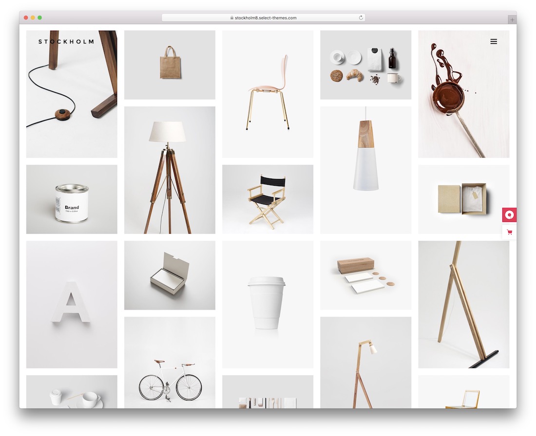 tema wordpress stockholm masonry grid
