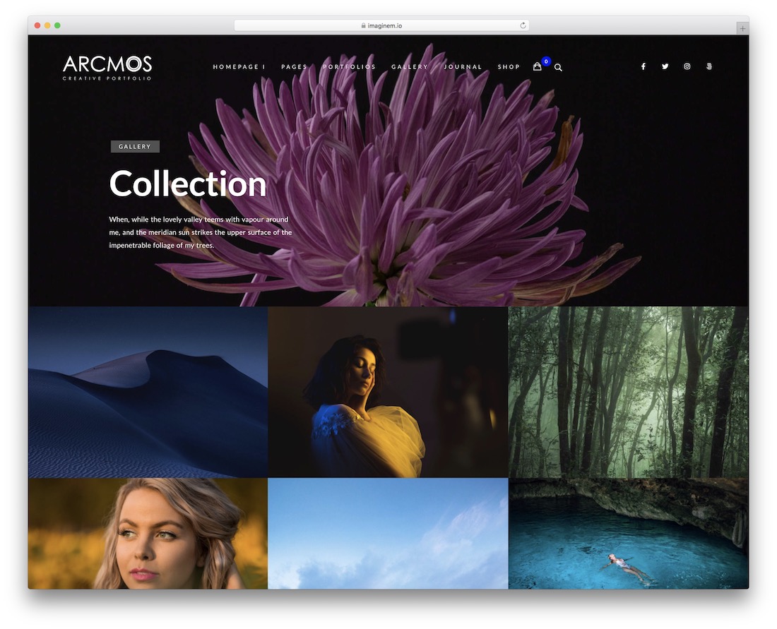 tema wordpress arcmos masonry grid