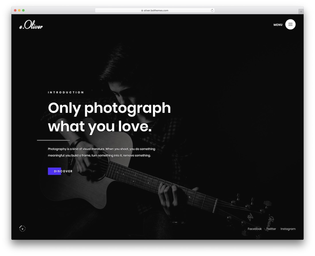 tema wordpress fotografi oliver