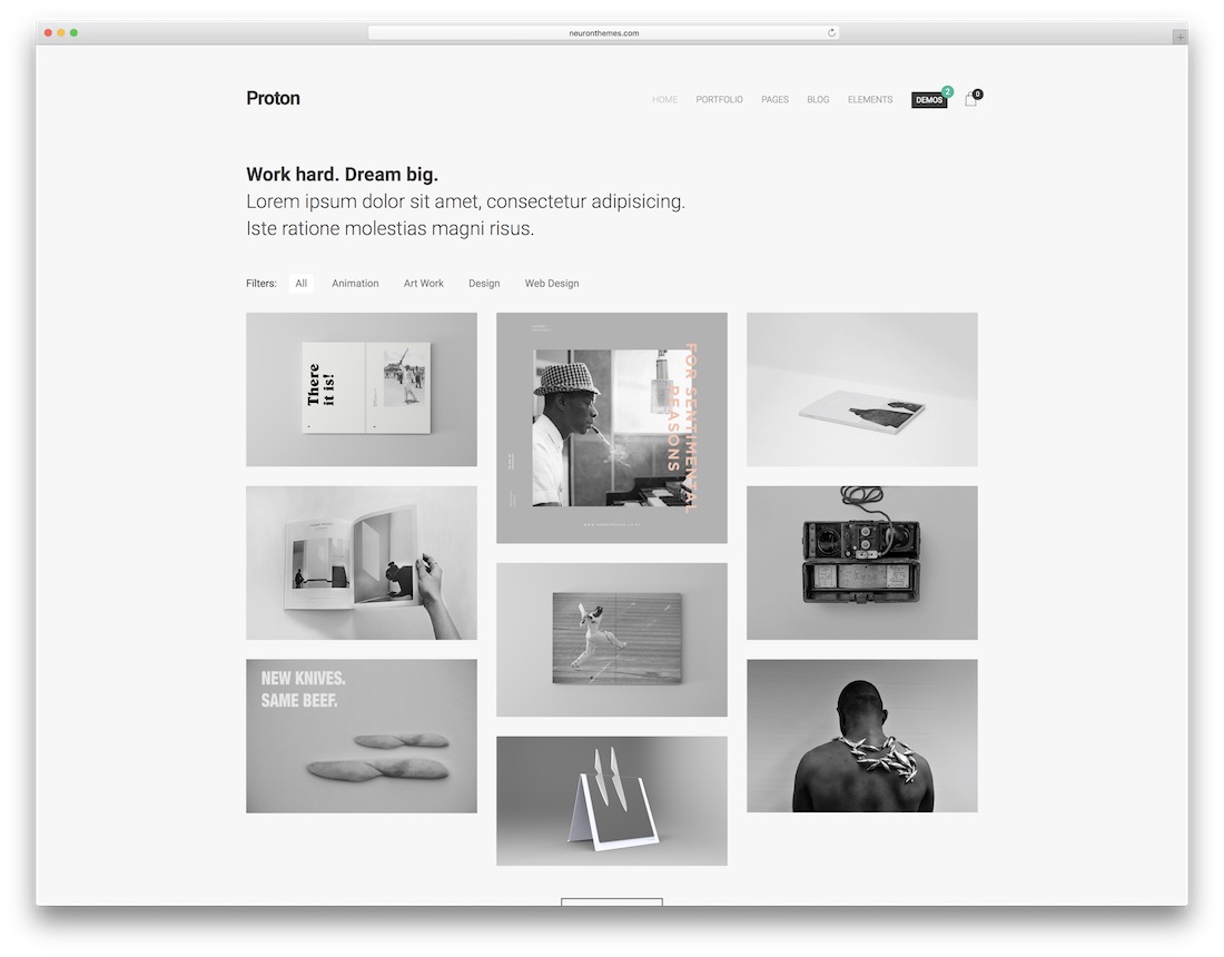 tema wordpress minimalis proton