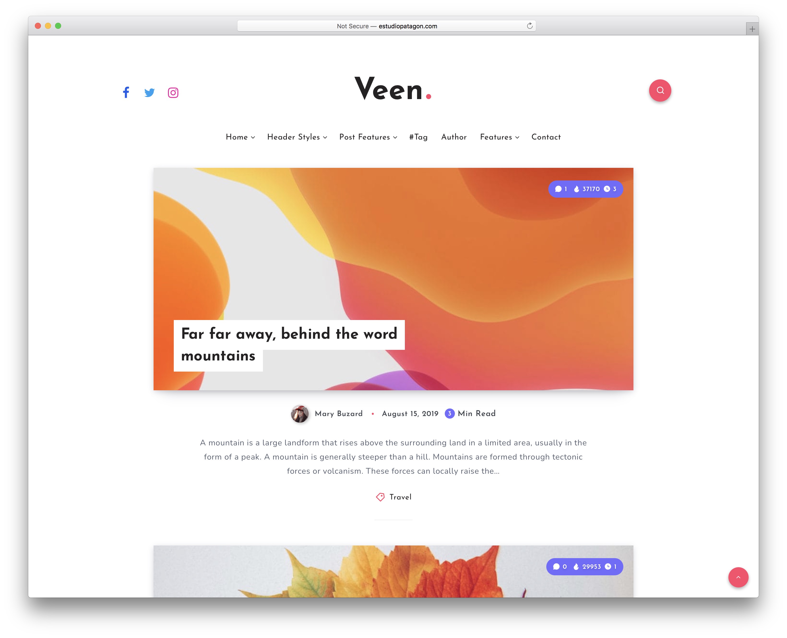 tema wordpress minimalis veen