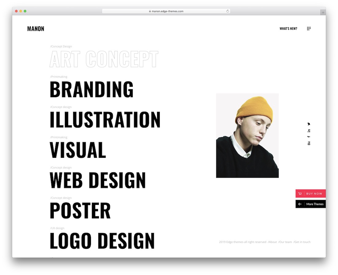 manon portofolio tema wordpress