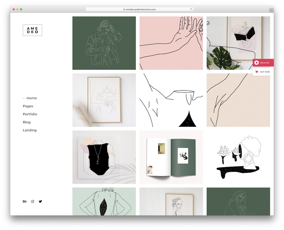 tema wordpress portofolio amedeo