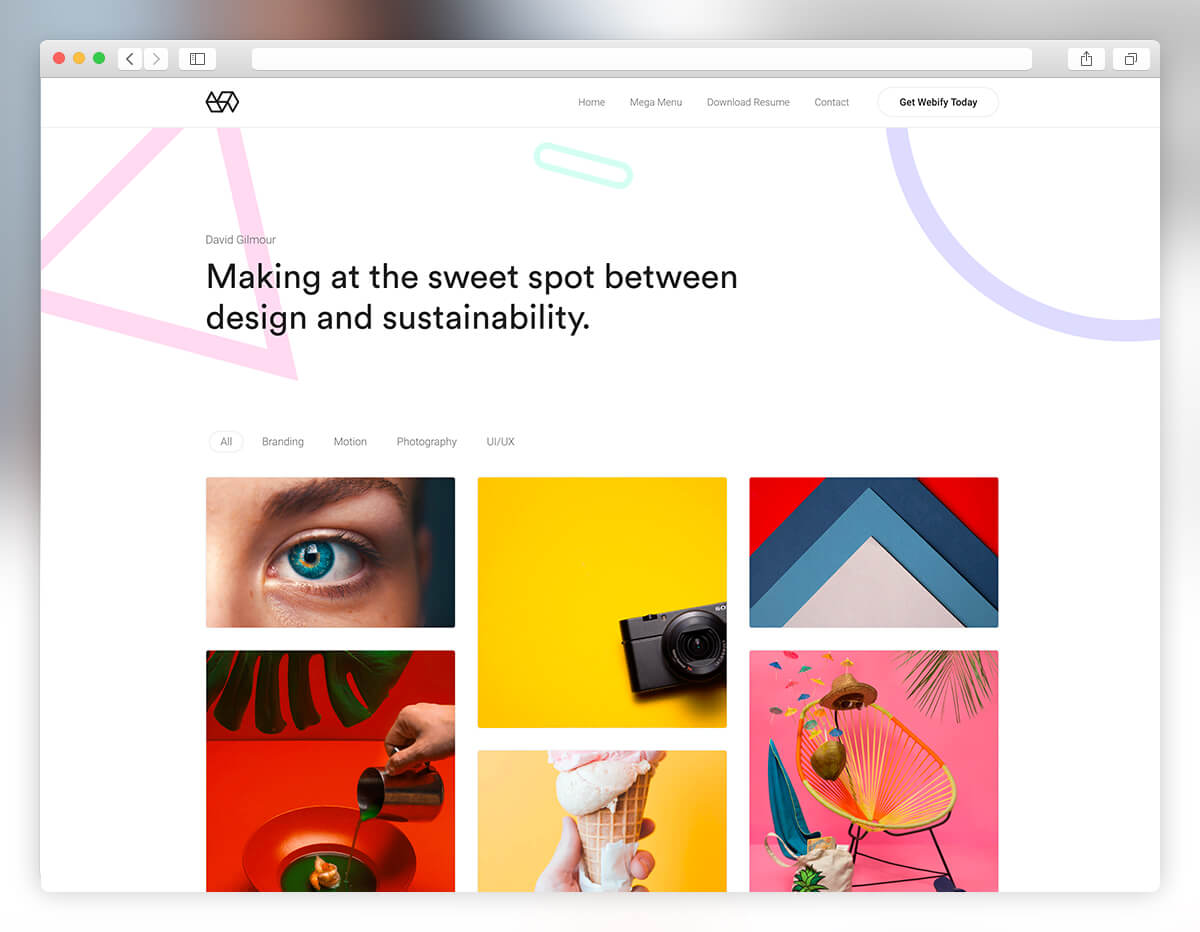 Portofolio tema WordPress