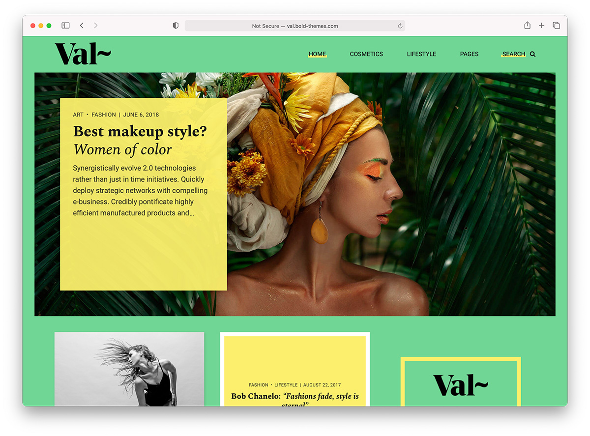 Tema Blog Berwarna-warni - Val