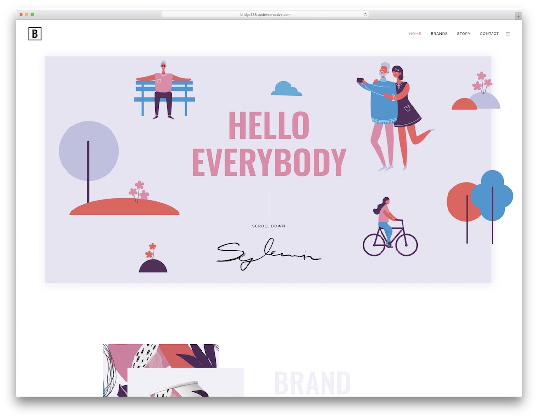 tema wordpress jembatan berwarna-warni