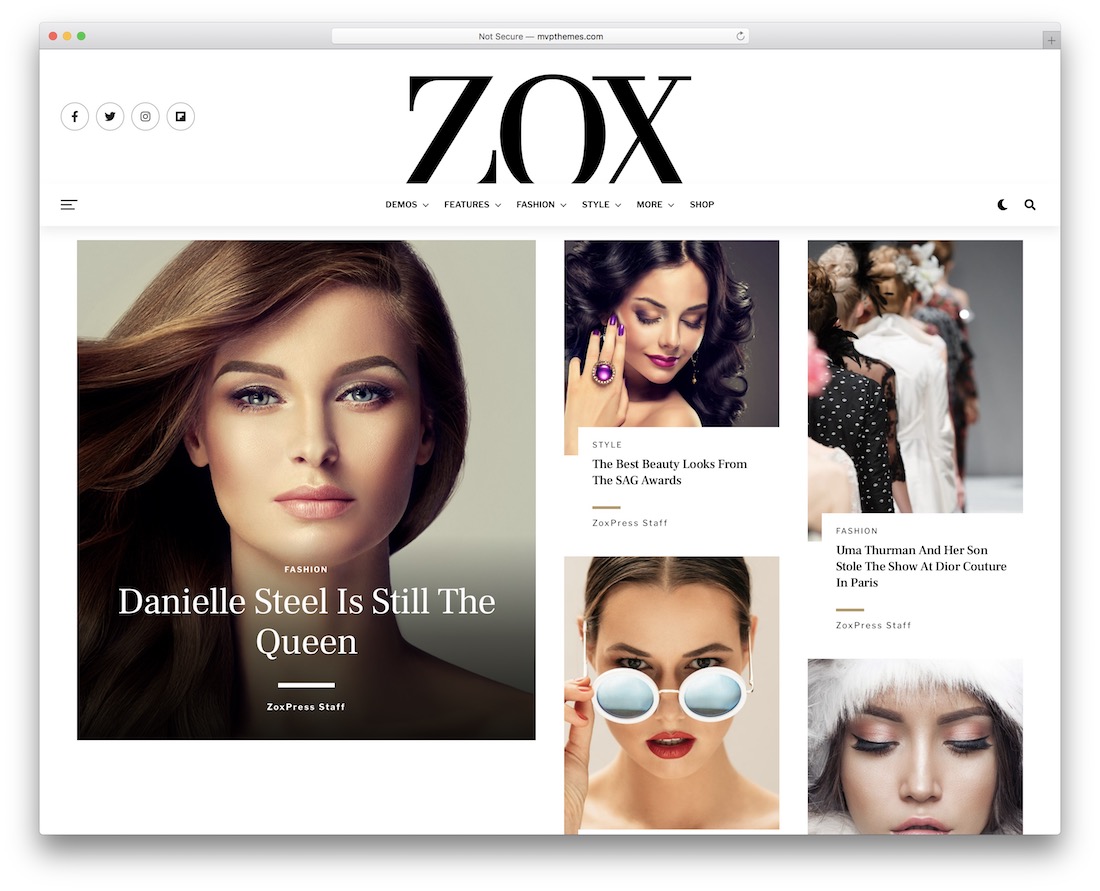 tema majalah glamor zoxpress
