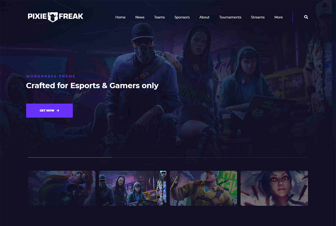 Tema Streaming Langsung WordPress PixieFreak