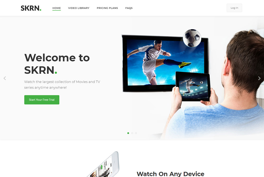 Tema Streaming Langsung WordPress SKRN