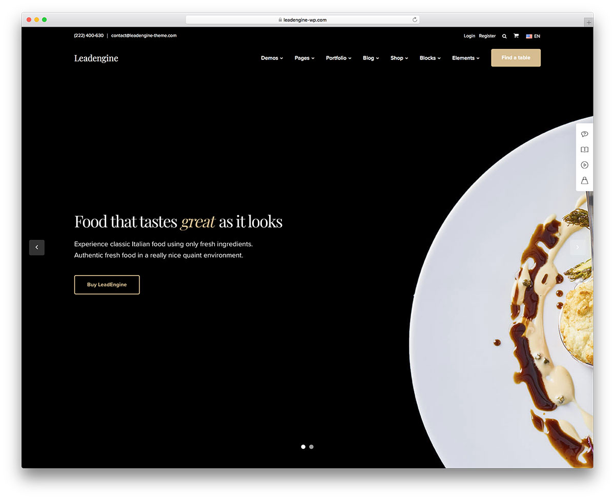 Tema WordPress bisnis makanan serbaguna
