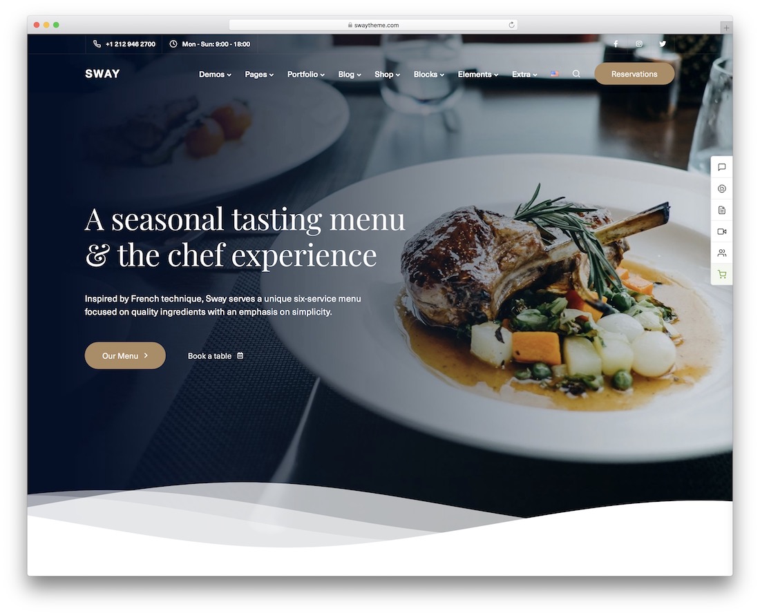tema restoran wordpress bergoyang