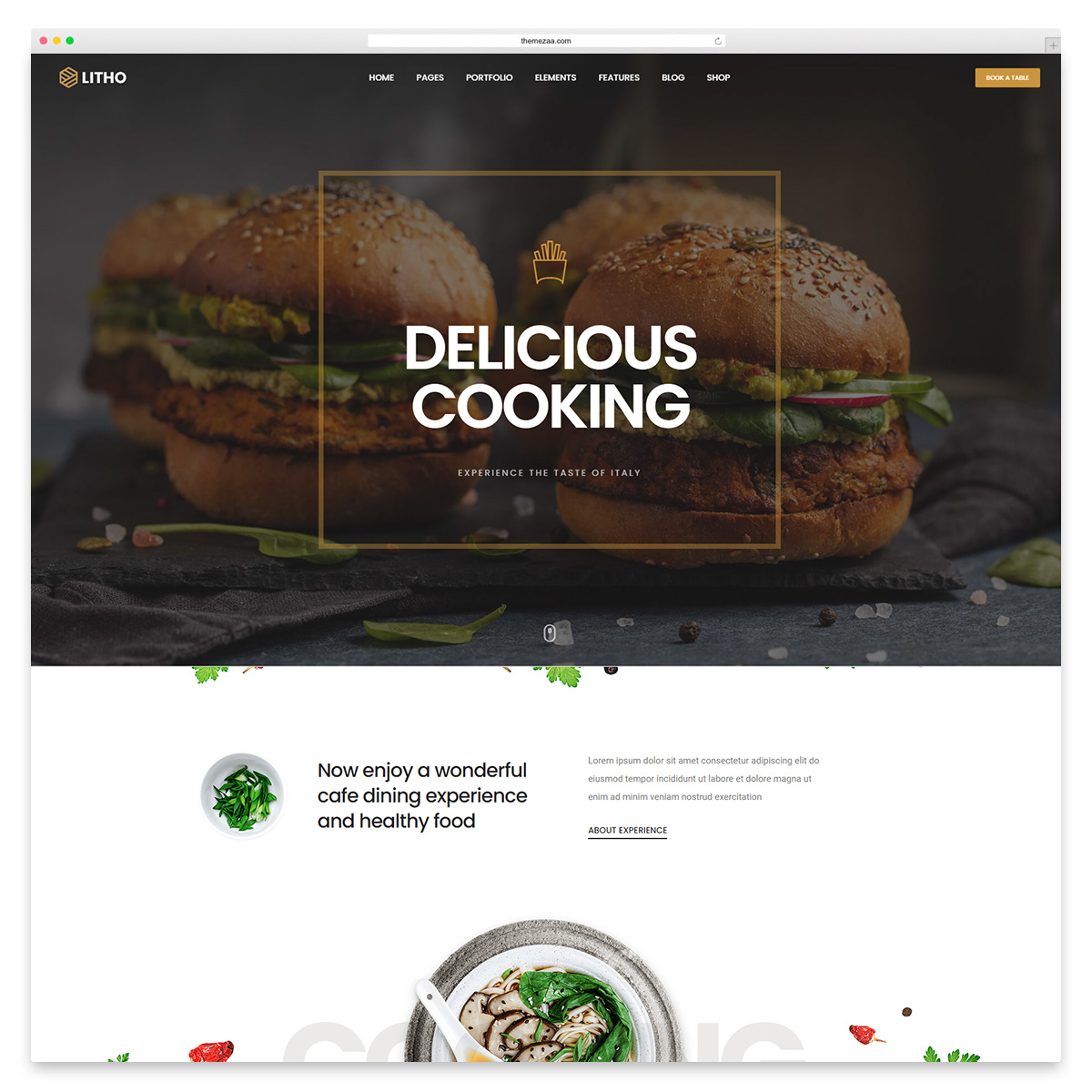 tema restoran litho wordpress