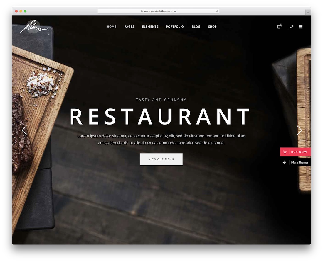 tema restoran wordpress yang gurih