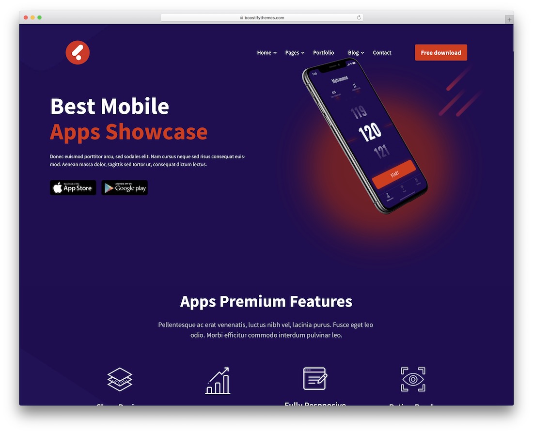 aplikasi leadcon menampilkan tema wordpress