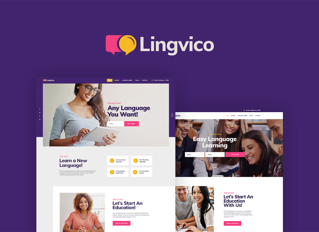 Lingvico | Pusat Bahasa & Kursus Pelatihan Tema WordPress