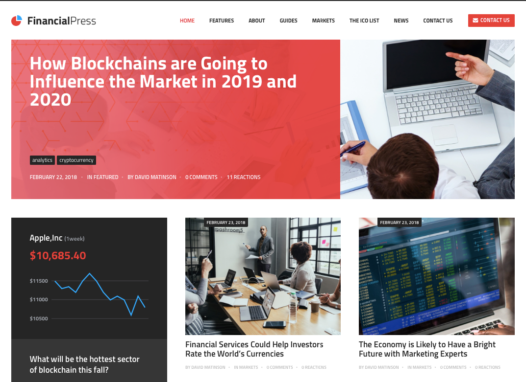 ChainPress | Tema Blog Bisnis WordPress Keuangan
