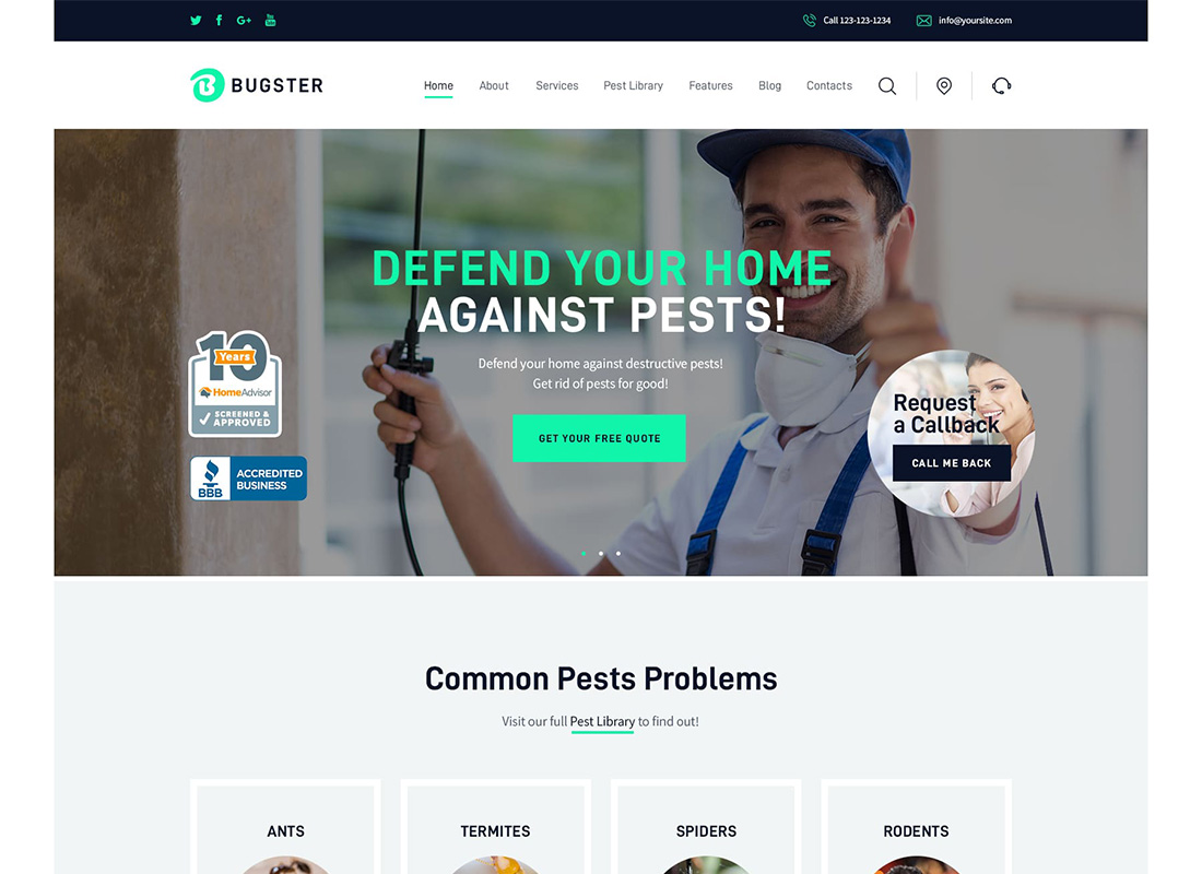 Bugster | Tema WordPress Bugs & Pest Control untuk Layanan Rumah