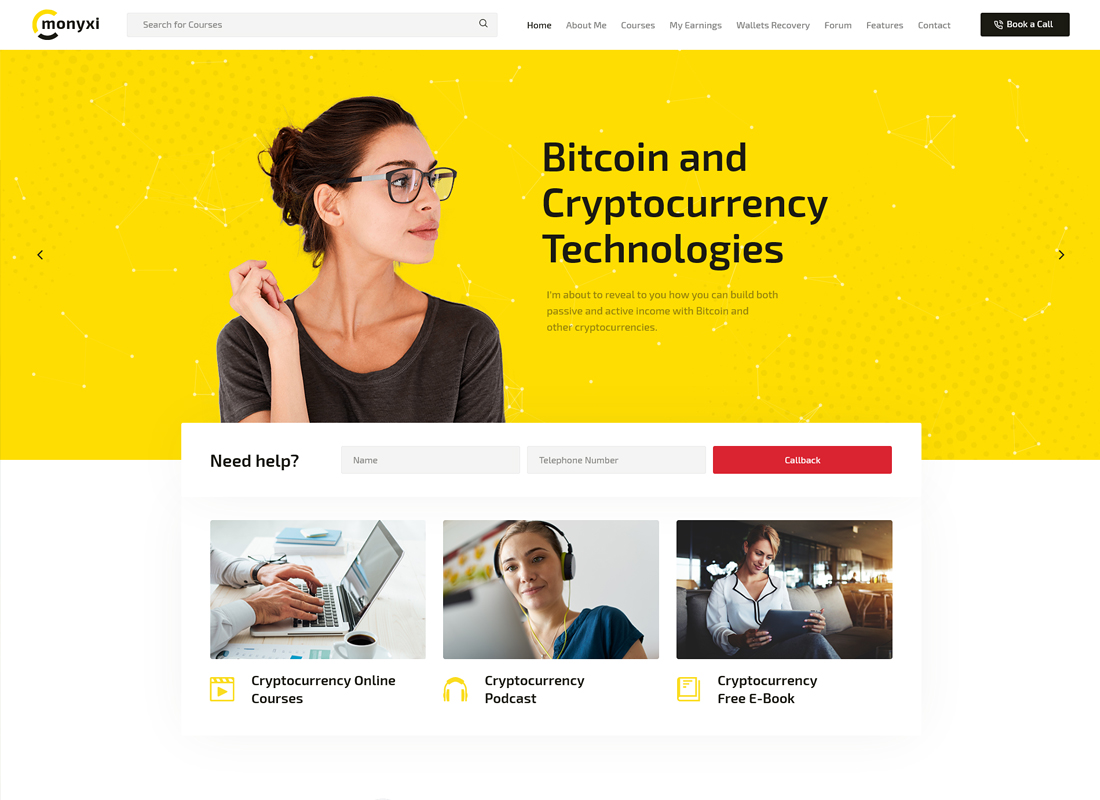 Monyxi | Tema WordPress Pelatih Bisnis Perdagangan Cryptocurrency