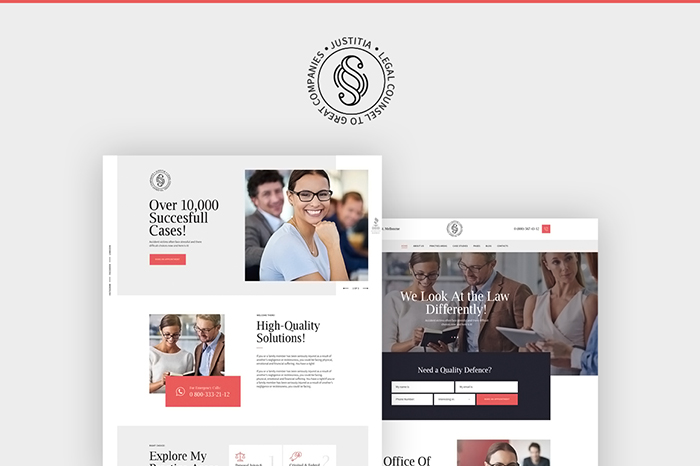 Justitia | Tema WordPress Pengacara Multiskin & Penasihat Hukum