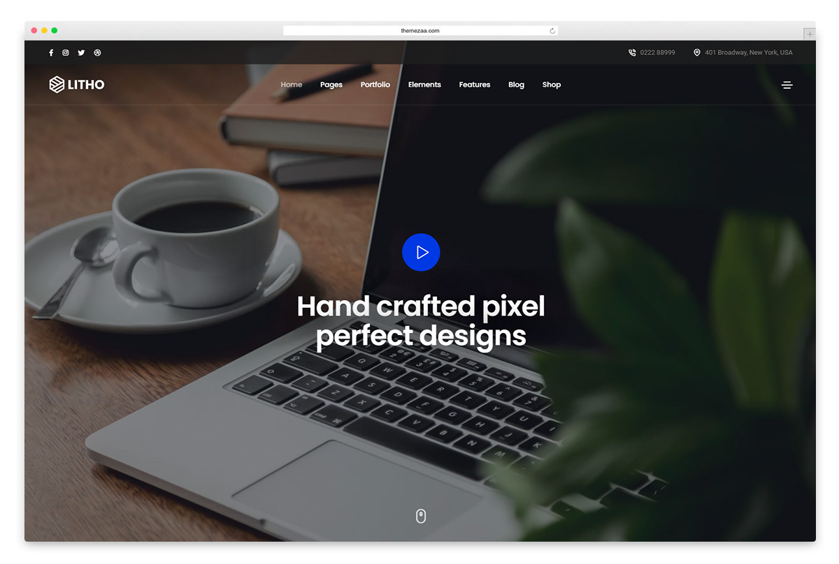 tema wordpress elemen litho