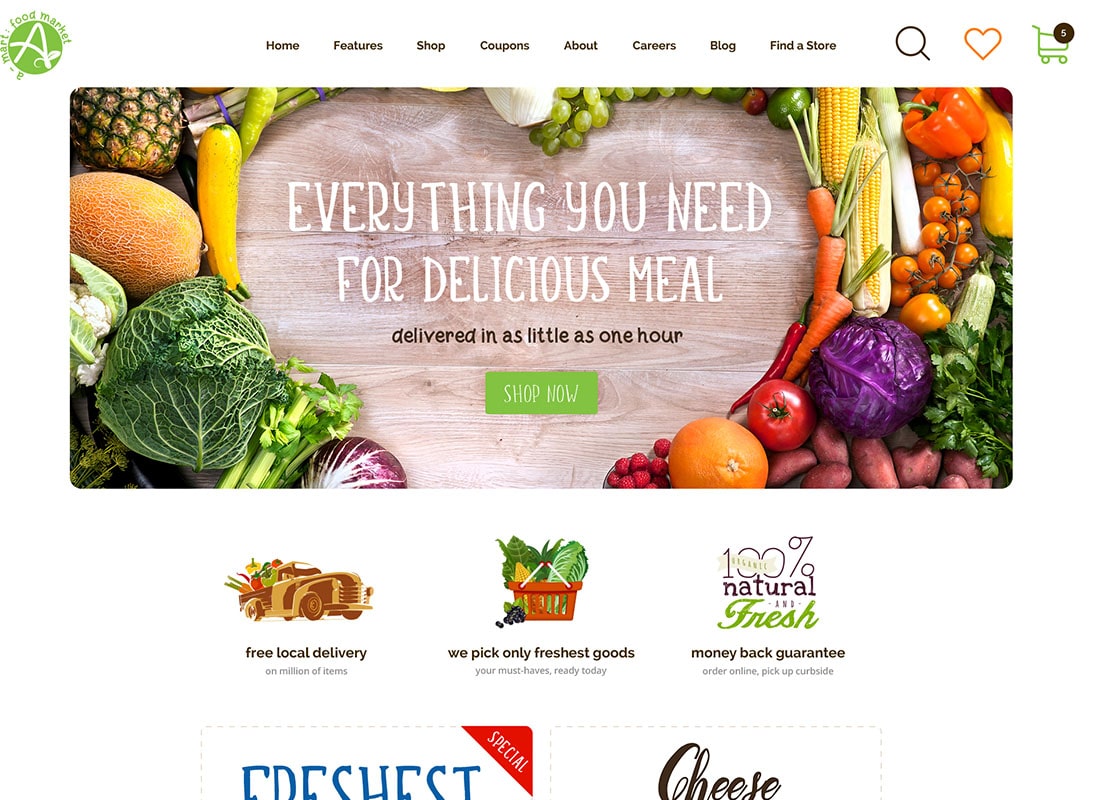 A-Mart - Tema WordPress Toko Produk Organik