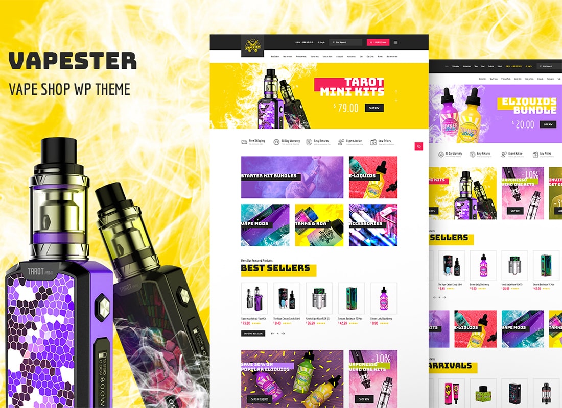 Vapester | Tema WooCommerce Toko Vape Kreatif