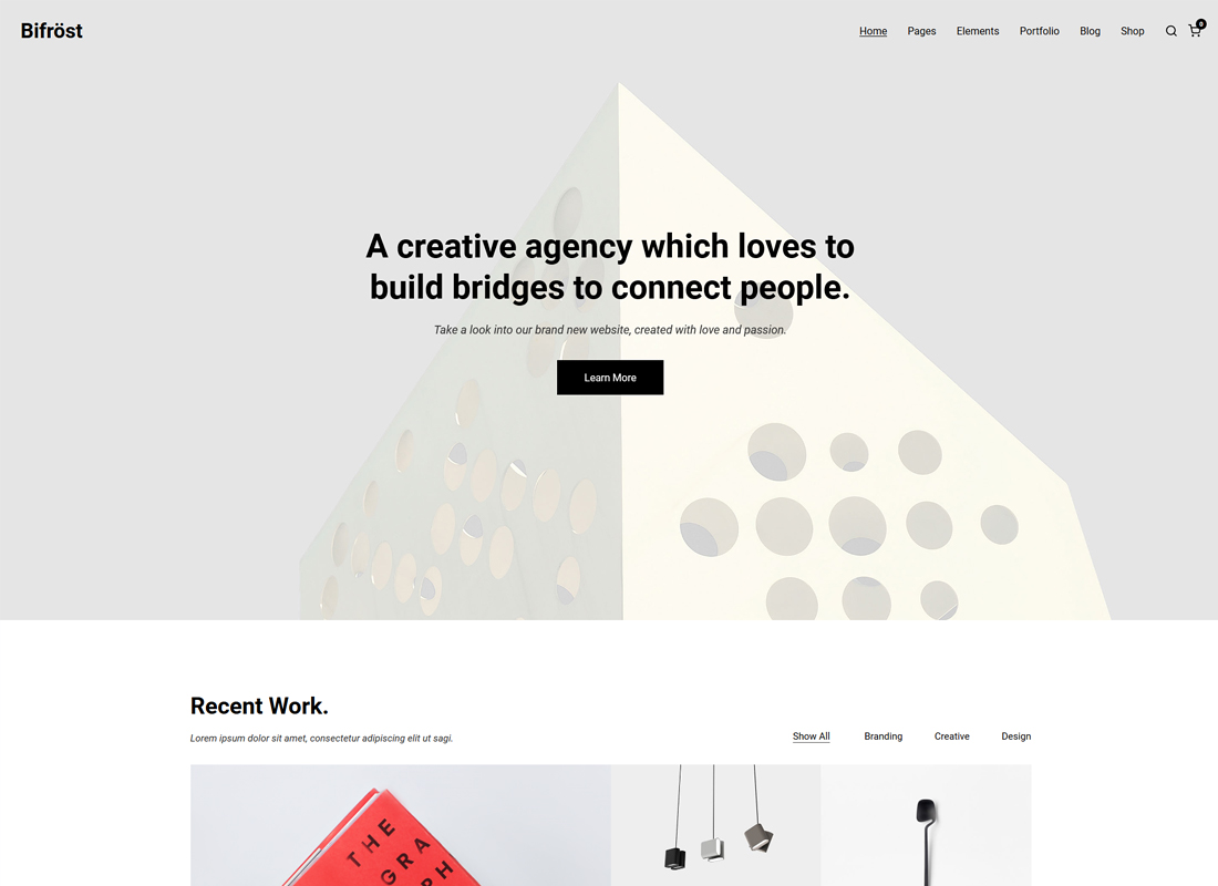 Bifrost | Tema WordPress Portofolio Sederhana