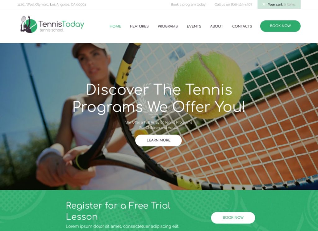 Tenis Hari Ini | Tema WordPress Sekolah & Acara Olahraga