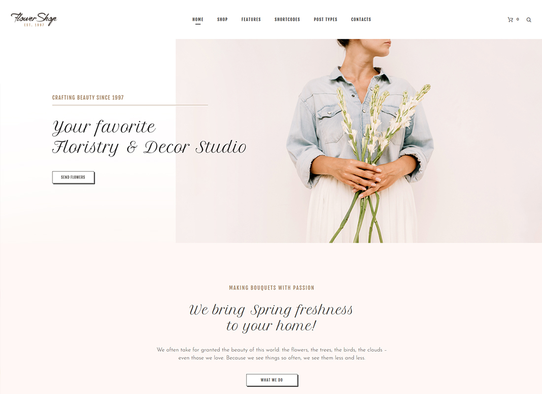 Toko Bunga | Toko Bunga Butik & Toko Dekorasi Tema WordPress