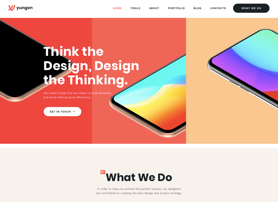 Yungen | Tema WordPress Bisnis Digital Agency Modern