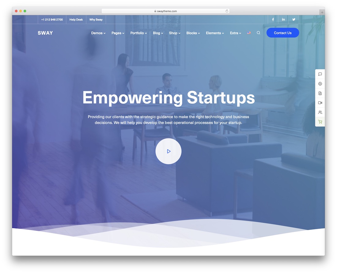 tema wordpress startup bergoyang