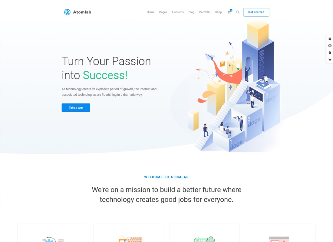 Atomlab | Tema WordPress Startup Serbaguna