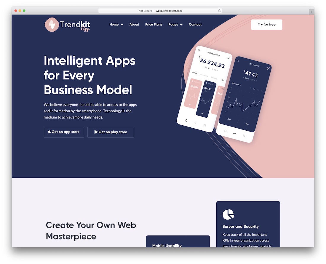 tema wordpress startup trendkit