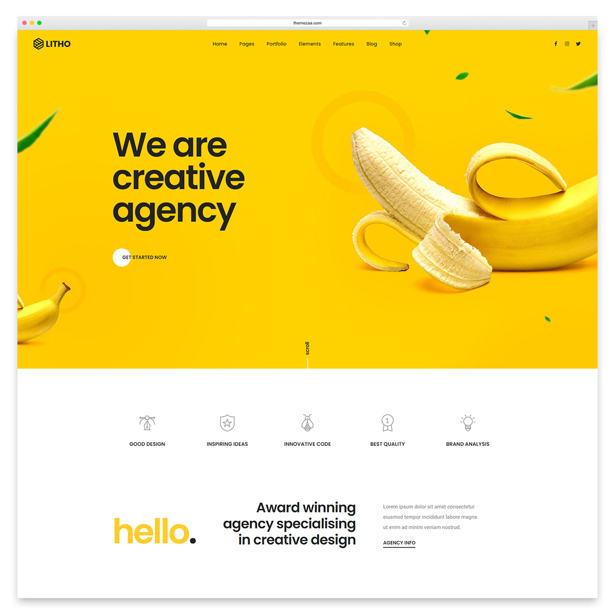litho tema wordpress yang dapat disesuaikan