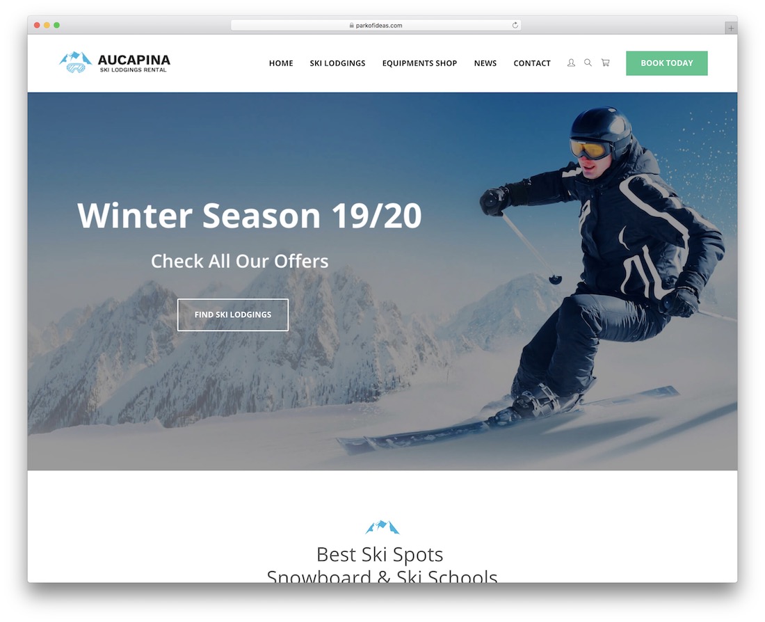 tema perjalanan wordpress aucapina