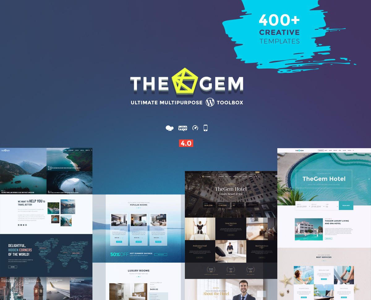 TheGem - tema WordPress pemesanan hotel dan agensi