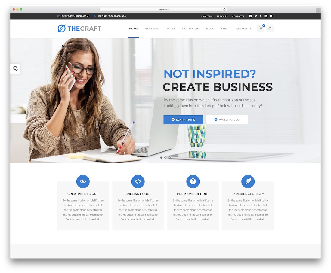 tema bisnis wordpress kerajinan