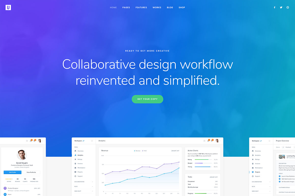 Uncode - tema WordPress startup IT kreatif