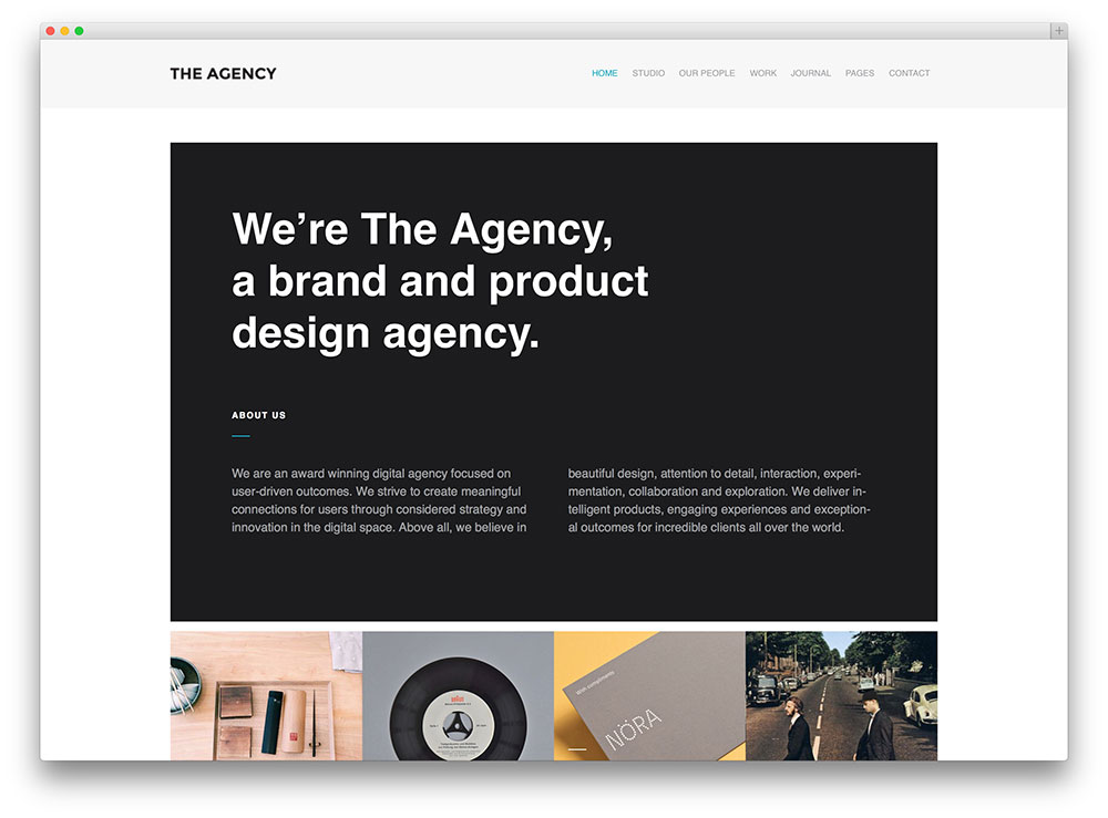 agensi - tema portofolio kreatif