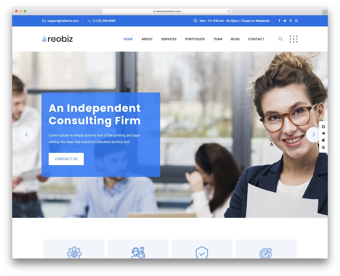 tema bisnis wordpress reobiz