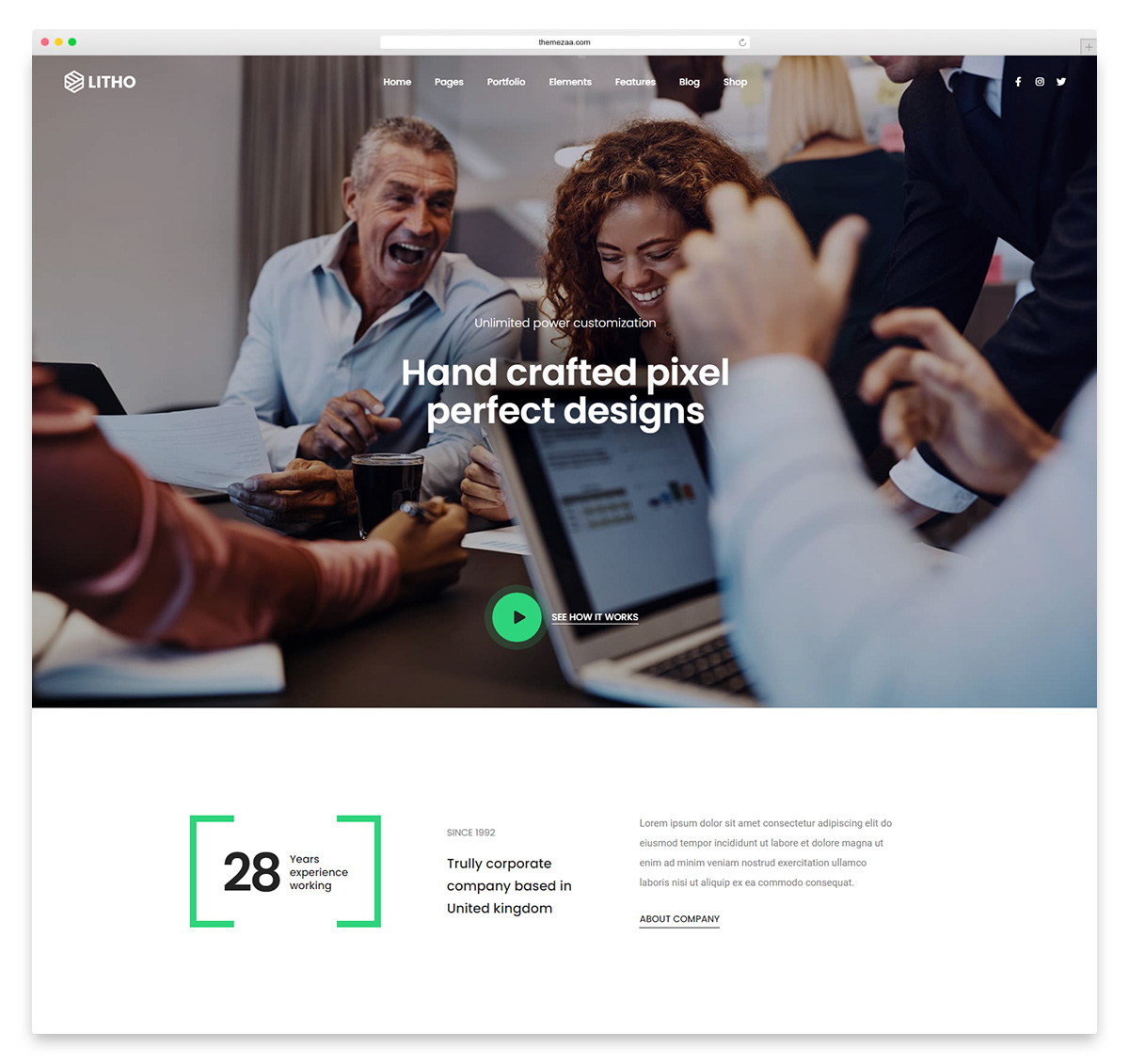 tema bisnis wordpress litho