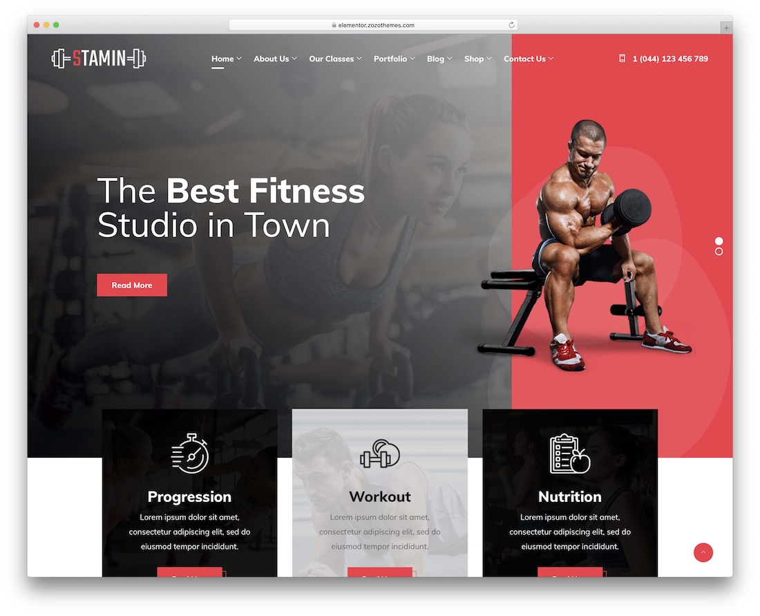 tema kebugaran stamin wordpress